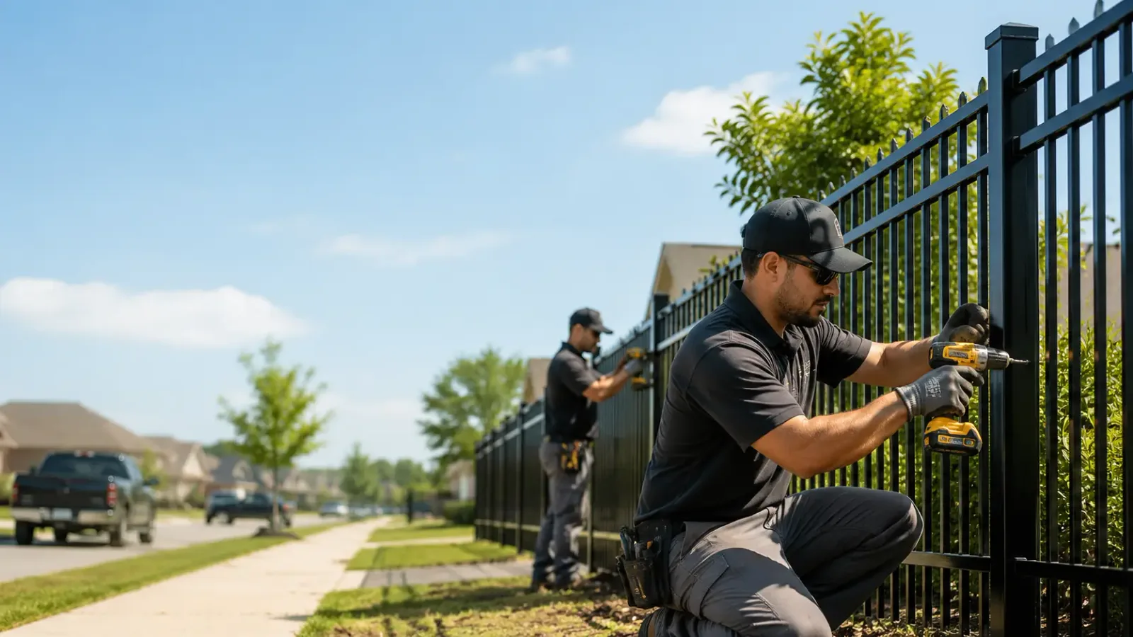 Metal Fence Installation in Roanoke, TX